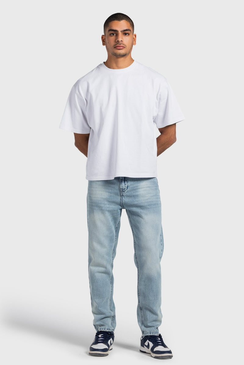 Tapered – Light Vintage Blue Jeans Tapered-Man CIZARO - Cizaro Jeans