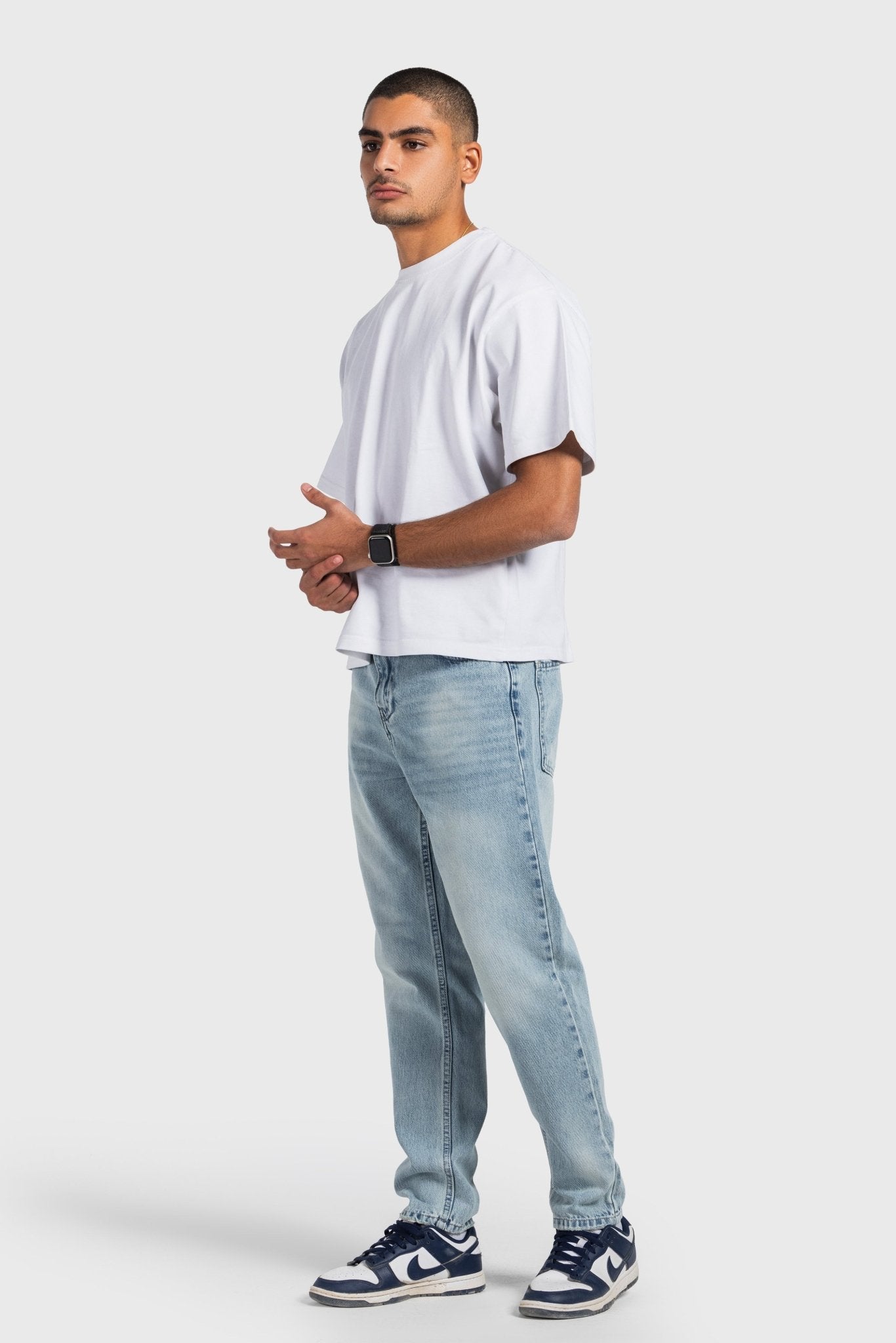 Tapered – Light Vintage Blue Jeans Tapered-Man CIZARO - Cizaro Jeans