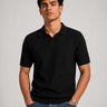 Textured Polo Shirt – Black