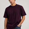 Oversized T-Shirt with Side Slits | Burgundy