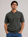 TEXTURED POLO SHIRT – Gray Shirt CIZARO - Cizaro Jeans