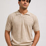 Textured Polo Shirt – Soft Sand