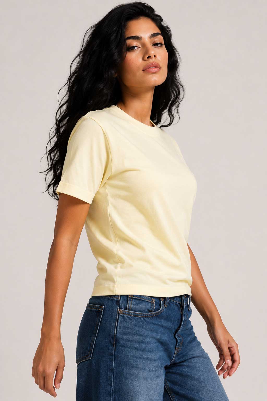 Slim Fit T-Shirt – Butter Yellow T shirt CIZARO - Cizaro Jeans