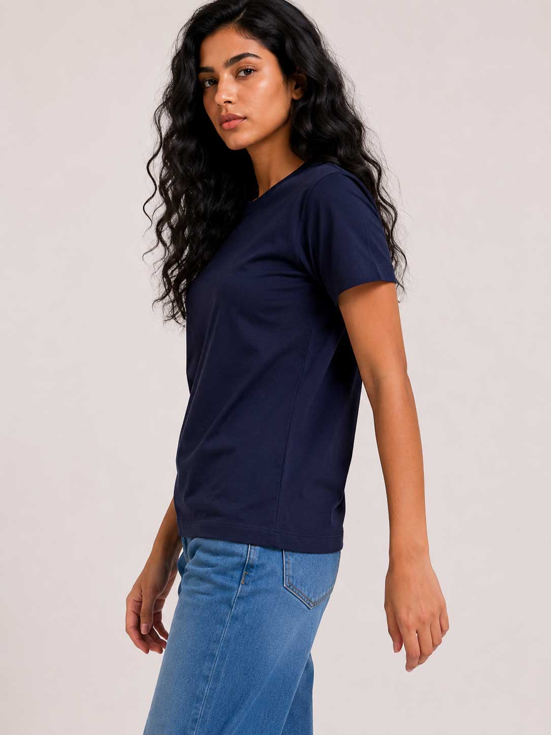 Slim Fit T-Shirt – Navy Blue T shirt CIZARO - Cizaro Jeans