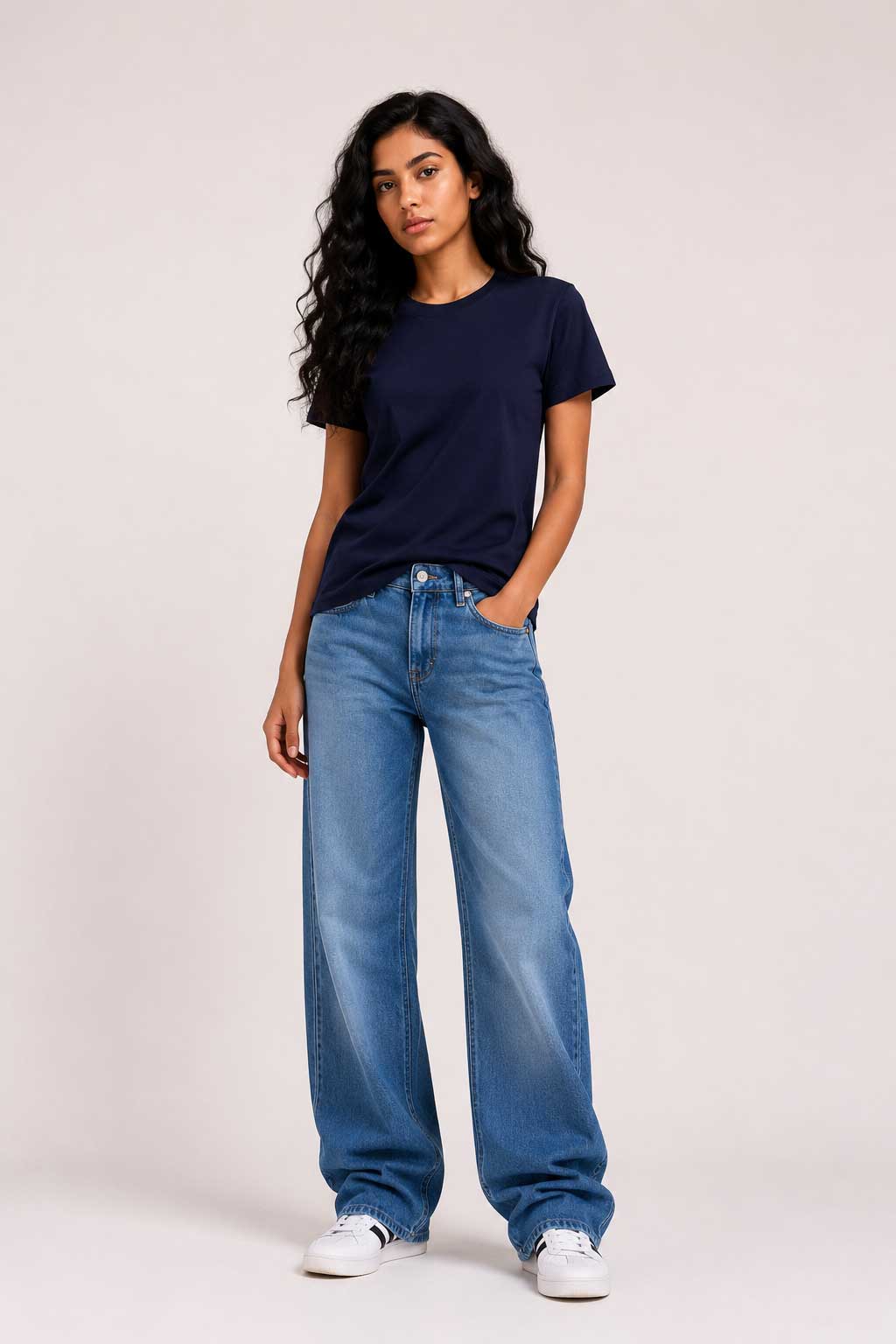 Slim Fit T-Shirt – Navy Blue T shirt CIZARO - Cizaro Jeans