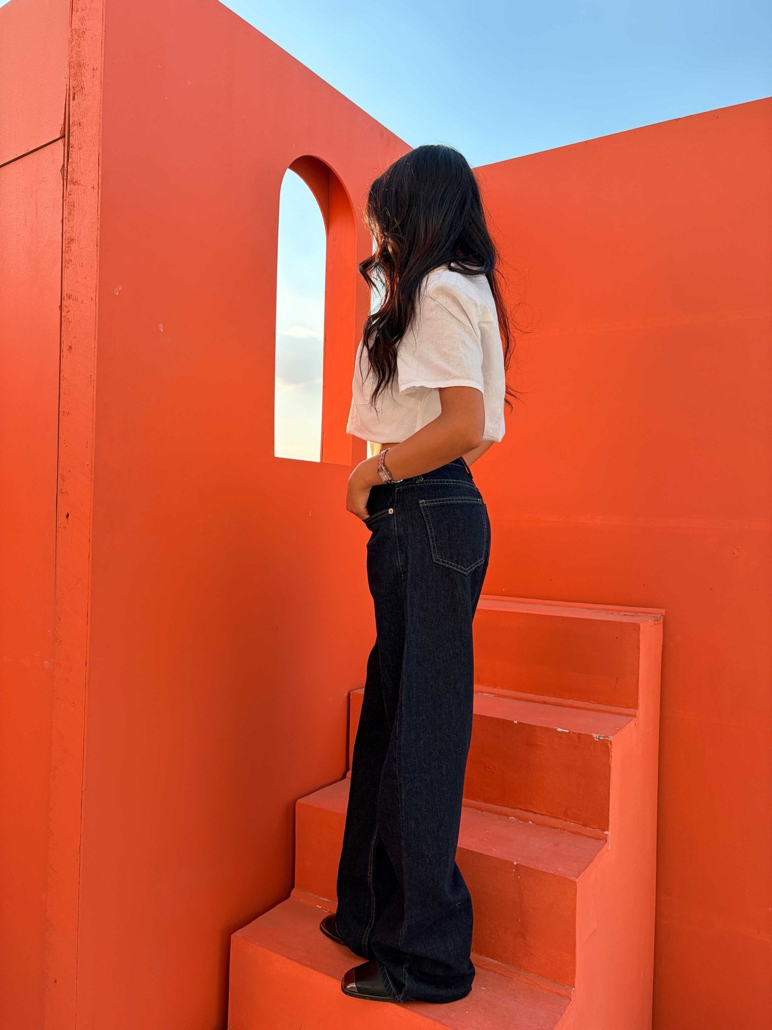 Wide Leg – Low Waist Raw Denim Jeans Wide-Leg CIZARO - Cizaro Jeans