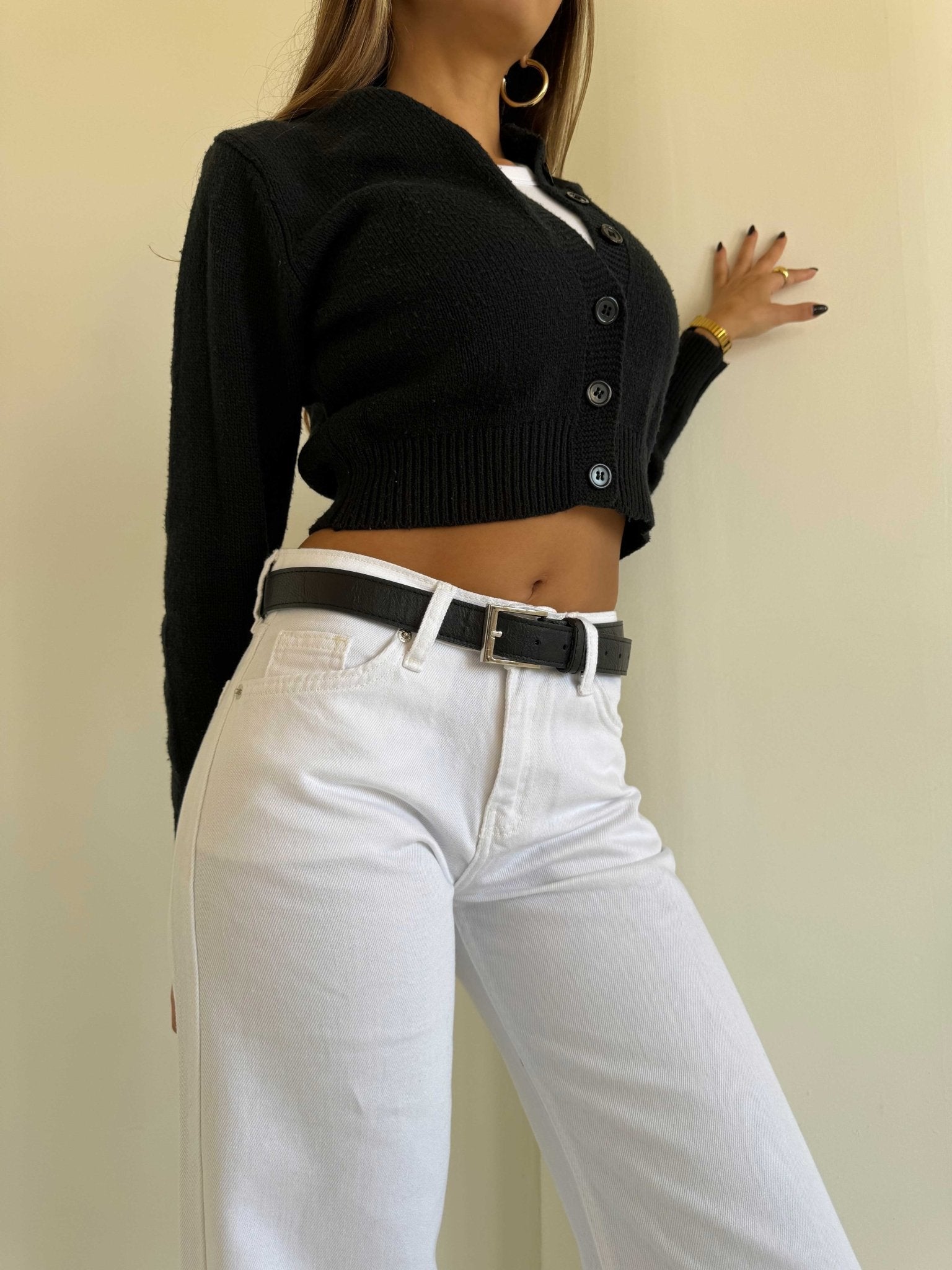 Wide Leg – Low Waist White Jeans Wide-Leg CIZARO - Cizaro Jeans