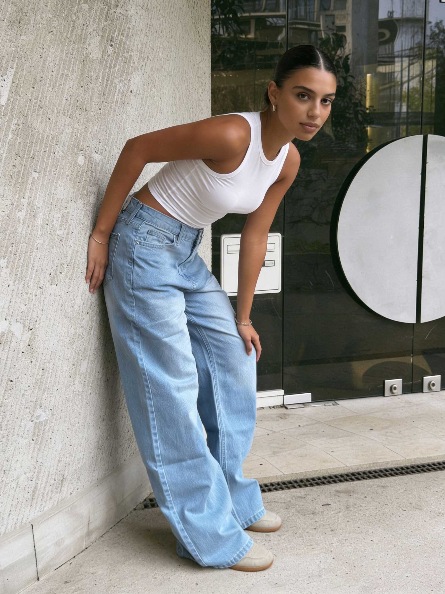 Ultra Comfort Wide-Leg – High-Waist Sky Wash Jeans Wide Leg - ULTRA COMFORT CIZARO - Cizaro Jeans