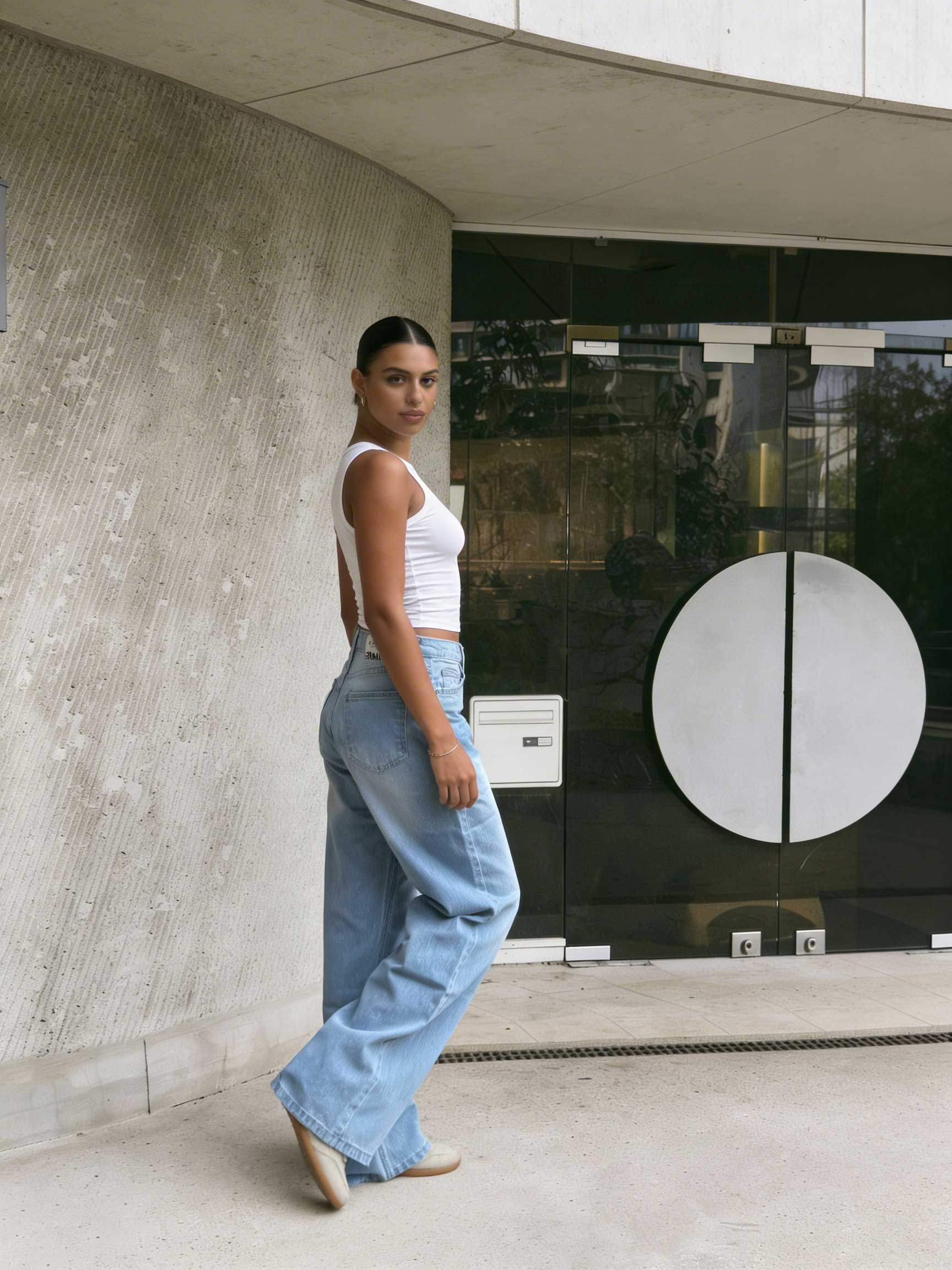 Ultra Comfort Wide-Leg – High-Waist Sky Wash Jeans Wide Leg - ULTRA COMFORT CIZARO - Cizaro Jeans