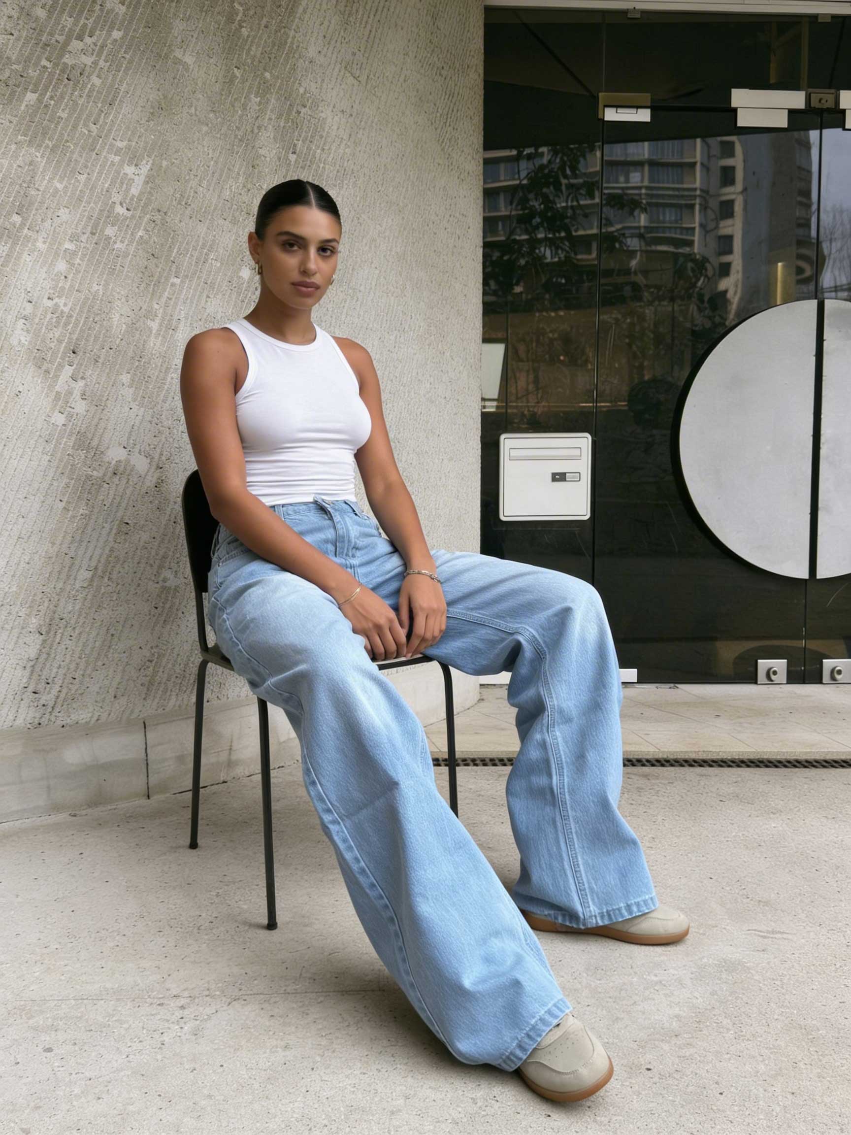 Ultra Comfort Wide-Leg – High-Waist Sky Wash Jeans Wide Leg - ULTRA COMFORT CIZARO - Cizaro Jeans