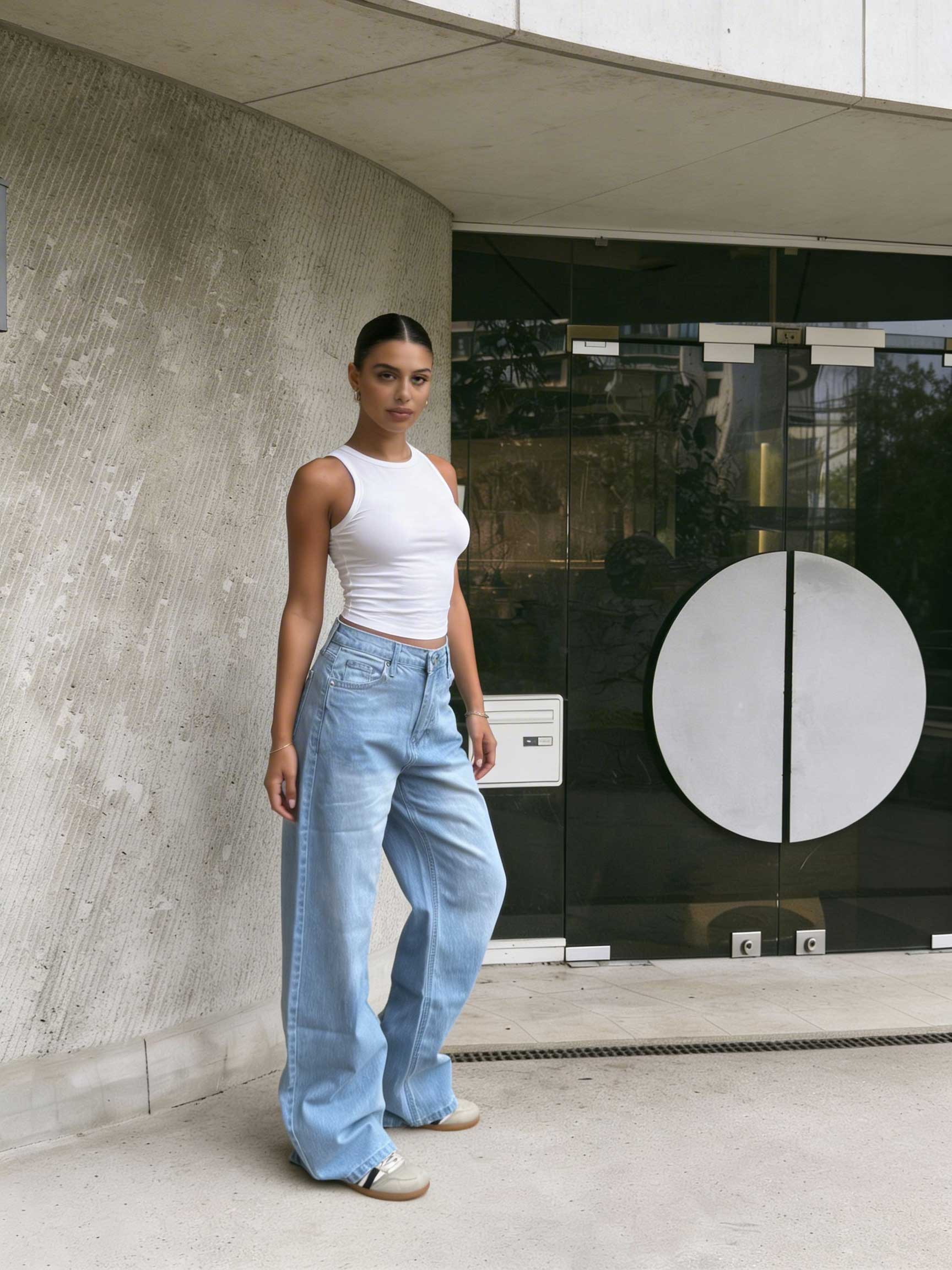 Ultra Comfort Wide-Leg – High-Waist Sky Wash Jeans Wide Leg - ULTRA COMFORT CIZARO - Cizaro Jeans