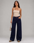 Wide Leg High Waist Raw Denim Jeans Wide-leg CIZARO - Cizaro Jeans