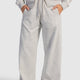 Relaxed Fit Wide-Leg Sweatpants – Light Grey