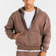 Zip-Up Hoodie – Stone Brown