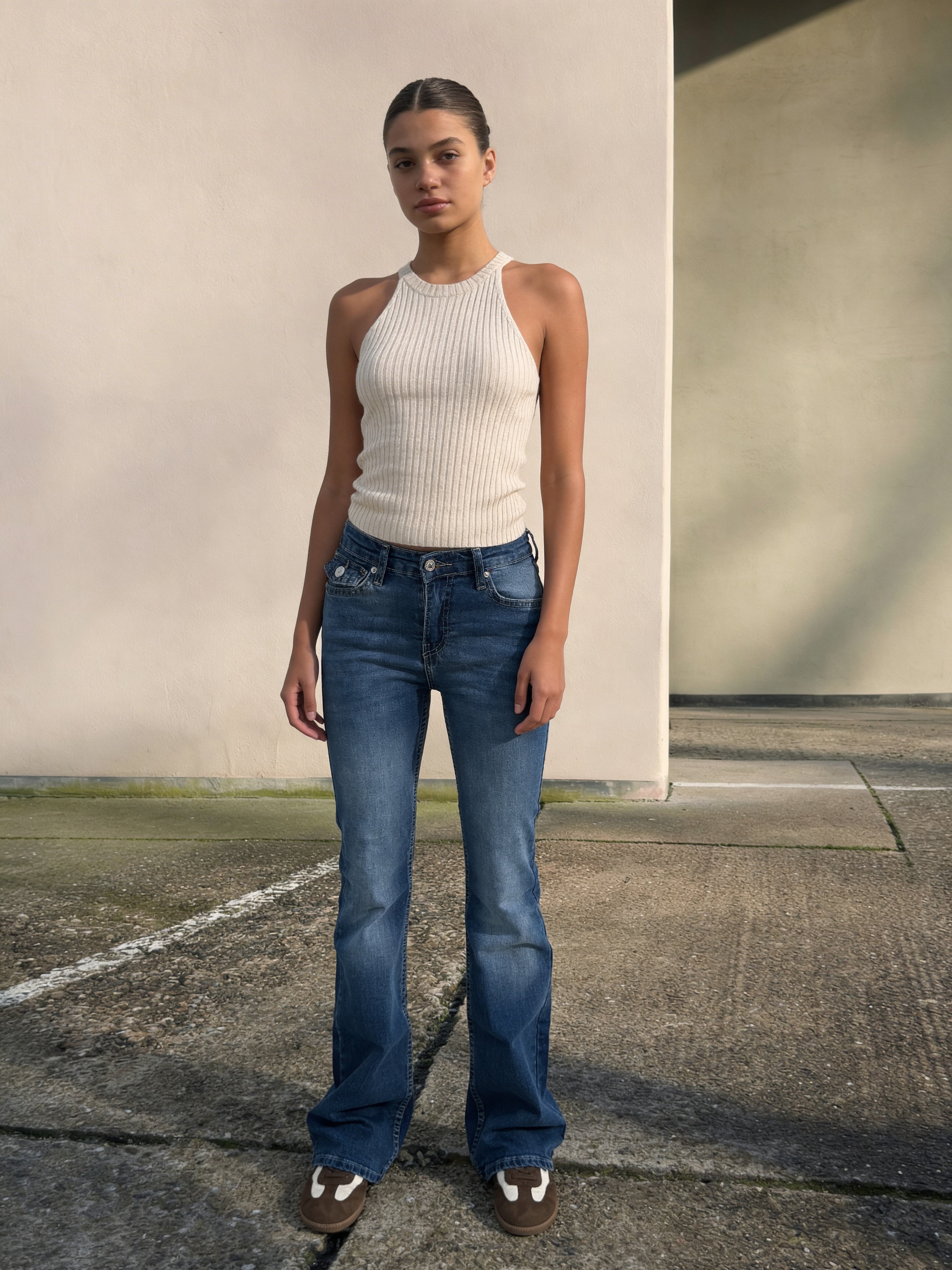 Flare Flap pocket , low waist Marine Blue jeans Flare CIZARO - Cizaro Jeans