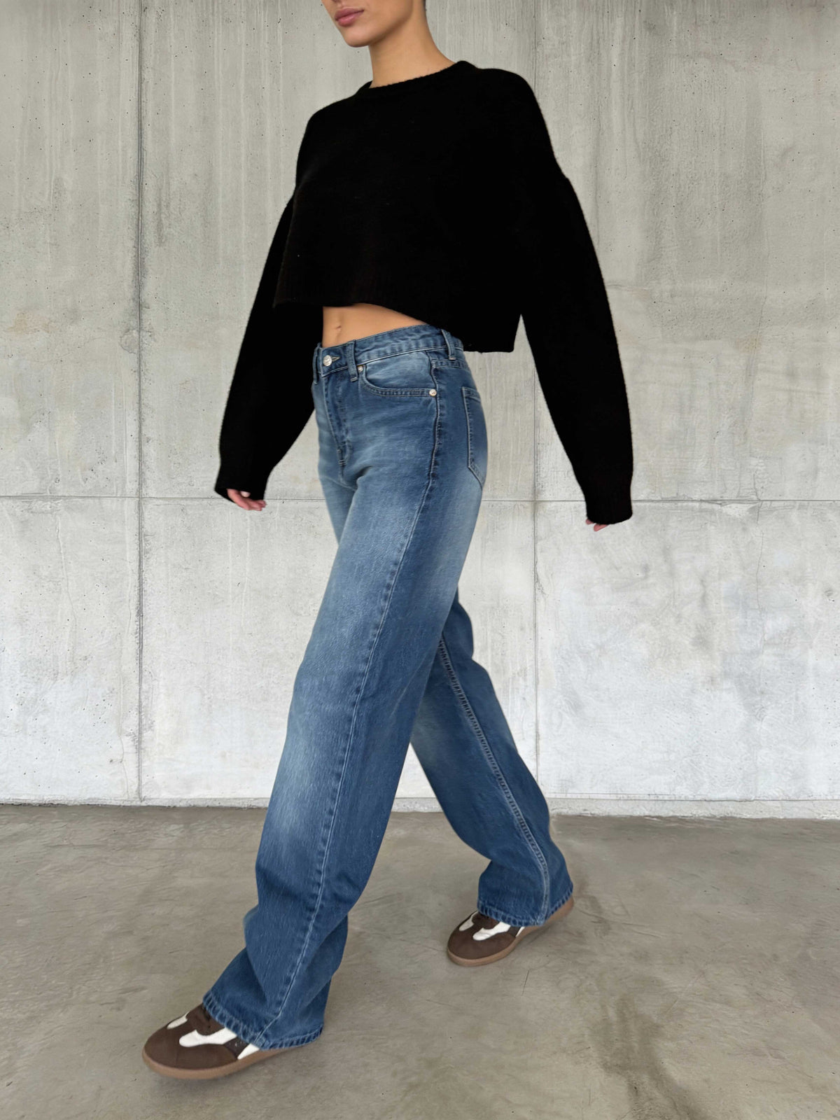 Ultra Comfort Wide Leg High-Waist – Ocean Blue Jeans Wide-Leg CIZARO - Cizaro Jeans