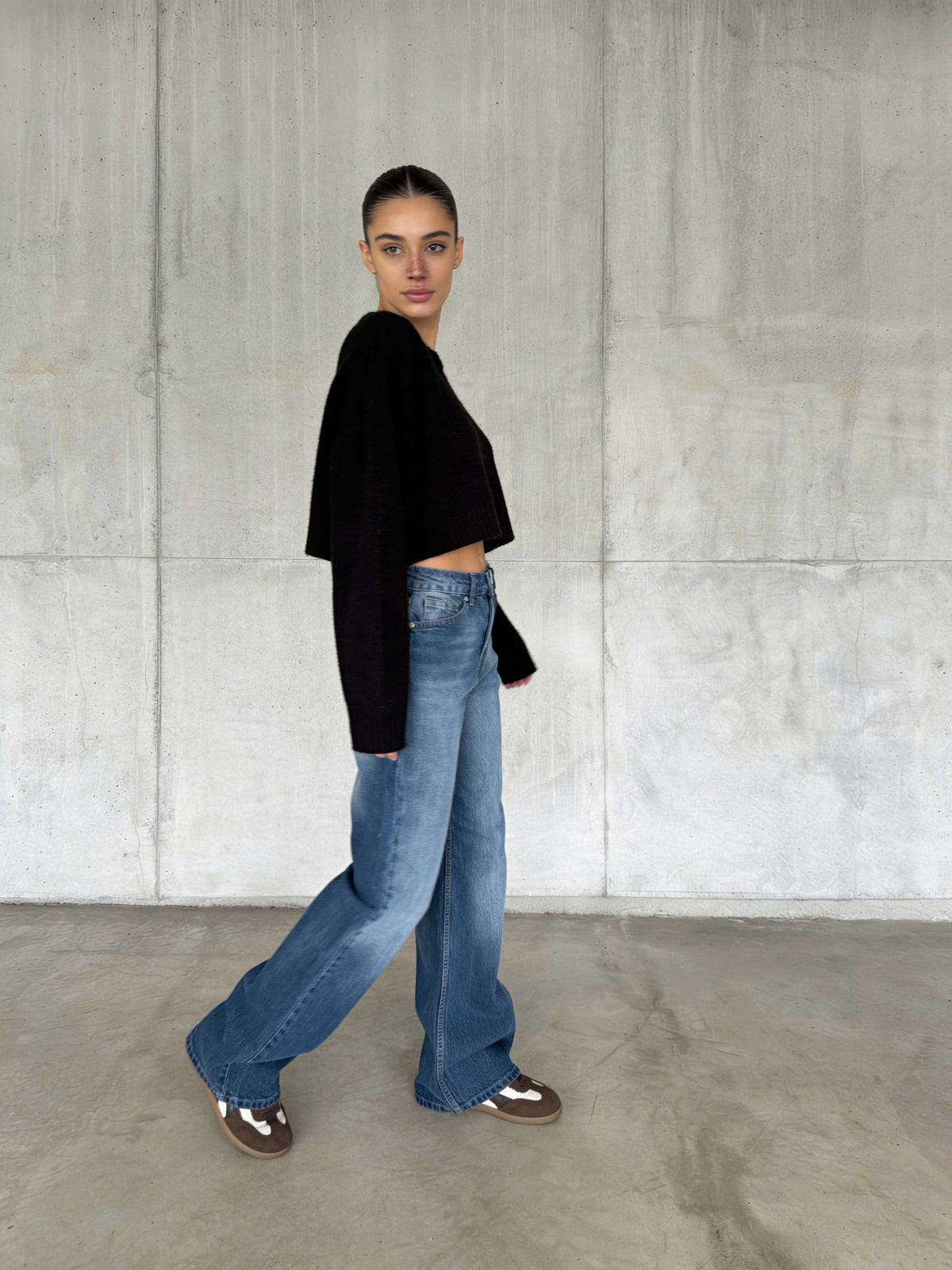 Ultra Comfort Wide Leg High-Waist – Ocean Blue Jeans Wide-Leg CIZARO - Cizaro Jeans