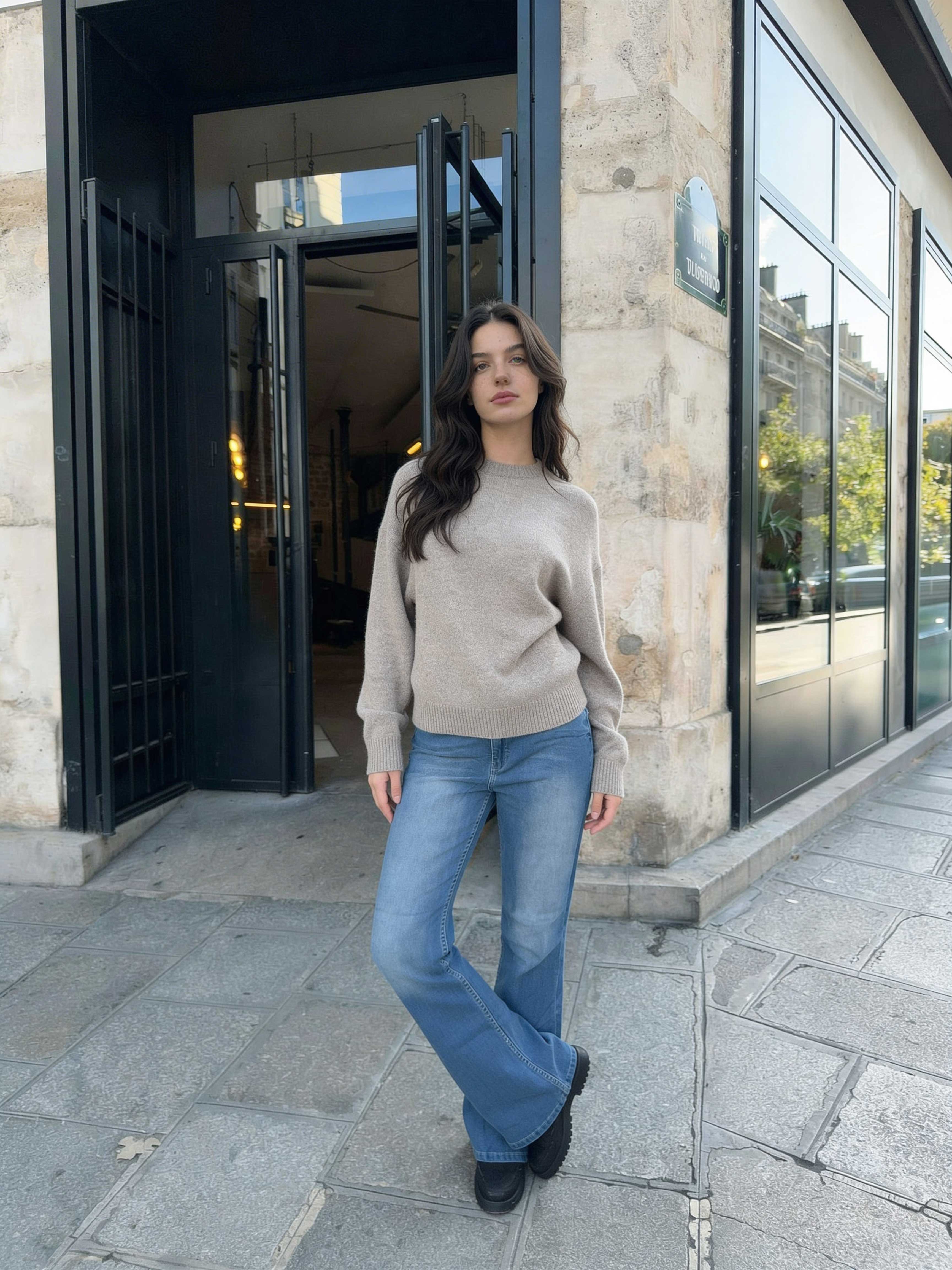 Flare – High-Waist Mid Blue Jeans flare CIZARO - Cizaro Jeans