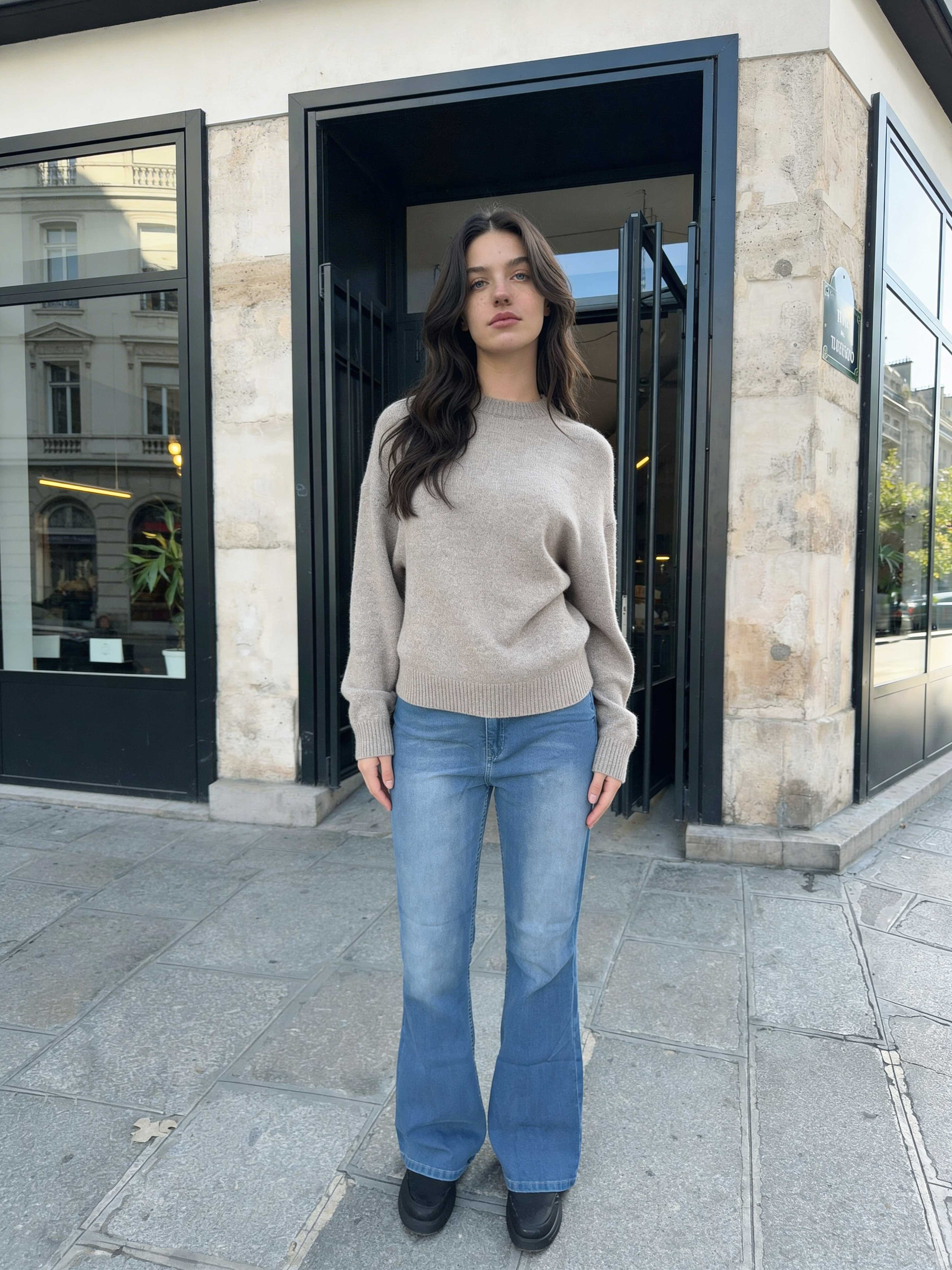 Flare – High-Waist Mid Blue Jeans flare CIZARO - Cizaro Jeans