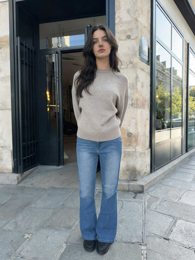 Flare – High-Waist Mid Blue Jeans Flare CIZARO - Cizaro Jeans