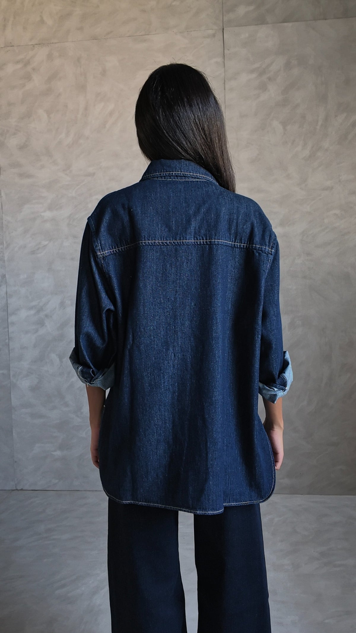 Oversized Denim Shirt – Raw Denim Shirt CIZARO - Cizaro Jeans